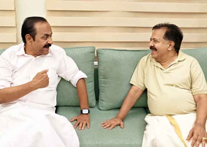 Ramesh Chennithala with VD Satheesan
