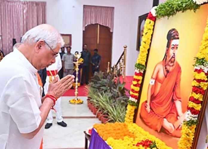 TN Minister Arunraj objects to saffron-clad Thiruvalluvar portrait