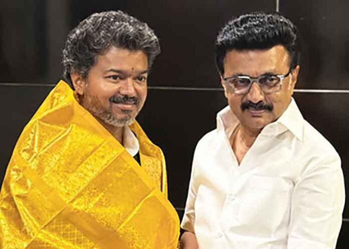 TVK C Joseph Vijay meets MK Stalin