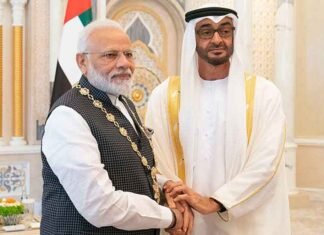 UAE Sheikh Mohamed bin Zayed Al Nahyan with PM Modi