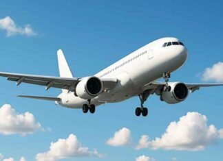 Domestic air passenger traffic declines 2 pc in April amid West Asia tensions Without logo Aeroplane Aircraft Flight DGCA