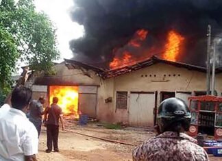 A fire at an elderly care facility in Sri Lanka Horana