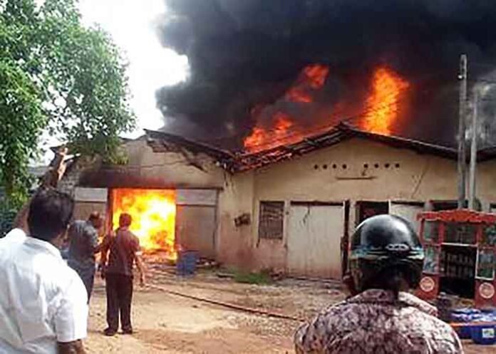 A fire at an elderly care facility in Sri Lanka Horana