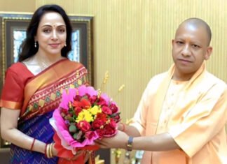 Hema Malini with Yogi Adityanath