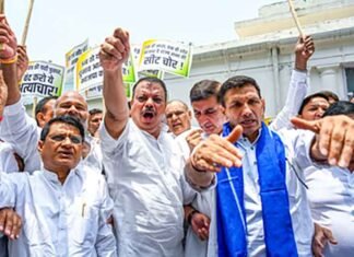 ‘Prepared to be arrested’: Jitu Patwari as Congress protests against cancellation of Natarajan’s RS nomination Jitu Patwari as Congress protests