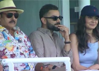 Kohli, Shastri Anushka cheer for India at Lord