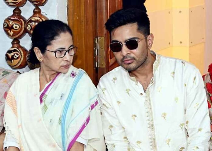 Mamata Banerjee with Abhishek Banerjee