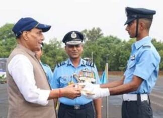 Rajnath Singh reviews Combined Graduation Parade at Air Force Academy, Dundigal; 231 flight cadets commissioned