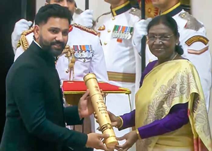 Rohit Sharma conferred Padma Shri by President Murmu