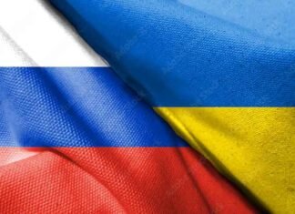 Russia Ukraine Flags