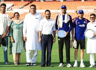Shubman Gill and Gurnoor Brar were honoured at PCA New Chandigarh