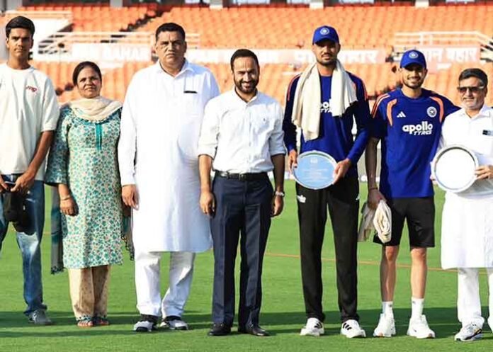 Shubman Gill and Gurnoor Brar were honoured at PCA New Chandigarh