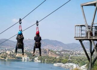 Two tourists stranded mid-air on Udaipur zip-line rescued safely