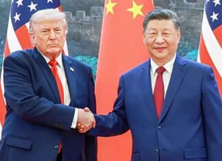 US Donald Trump meets China President Xi Jinping
