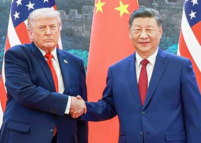 US Donald Trump meets China President Xi Jinping
