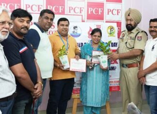Blood Donation Camp Organised by Press Club Ferozepur and Mayank Foundation; SSP Bhupinder Singh Calls Blood Donation Greatest Gift blood donation at Ferozepur camp