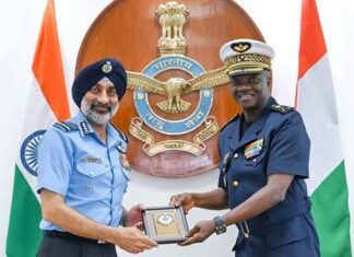 India, Cote d’Ivoire Air Chiefs Discuss Defence Cooperation and Military Engagement Air Chief Marshal AP Singh with Cote d’Ivoire Koffi N’Guessan