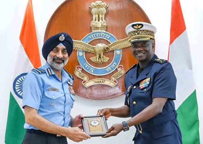 Air Chief Marshal AP Singh with Cote d’Ivoire Koffi N’Guessan