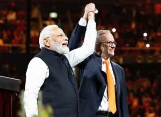 Melbourne prepares to welcome PM Modi, record crowd expected at Marvel Arena event Anthony Albanese with PM Modi in Event