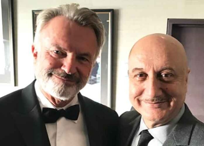 Anupam Kher with Sam Neill
