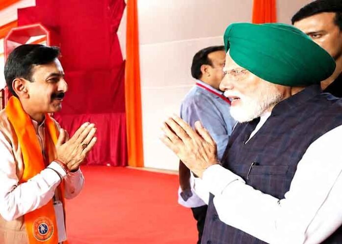 BJP Punjab media head Vineet Joshi meets PM Modi
