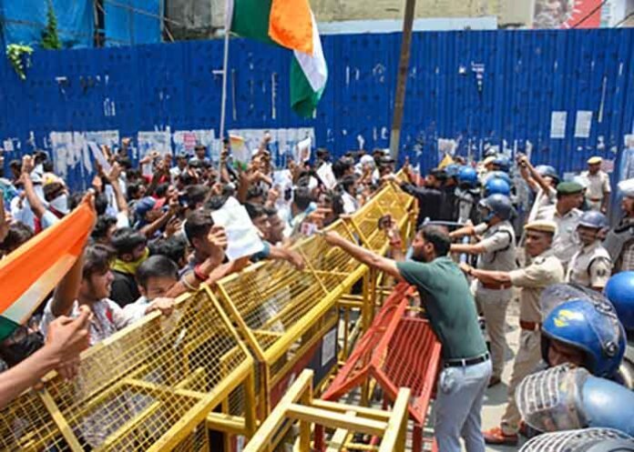 Bihar as protesters clash with police