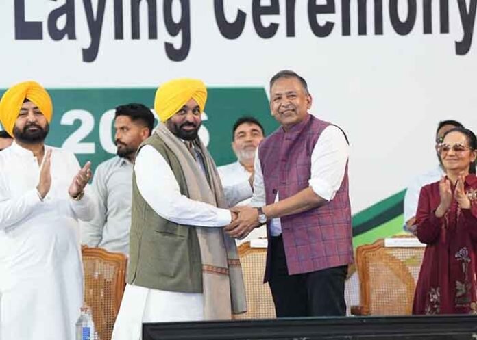 CM Mann lays foundation stone