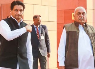 Centre Must Apologise to Youth After Dharmendra Pradhan’s Resignation: Bhupinder Hooda Deepender with Bhupinder Hooda