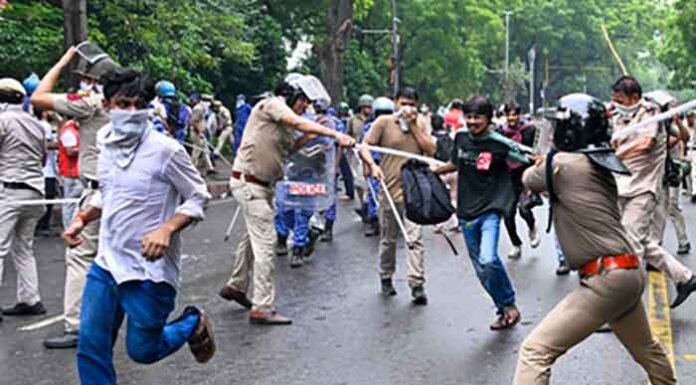 Delhi Police response on PILs alleging excessive force during NEET protest