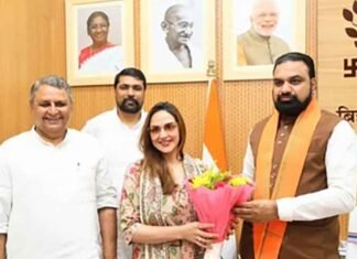 Hema Malini shares glimpse of daughter Esha Deol’s meeting with Bihar CM Esha Deol with Bihar CM Samrat Chaudhary