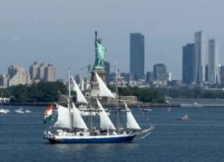INS Sudarshini sails into New York harbour, represents India at Sail 250