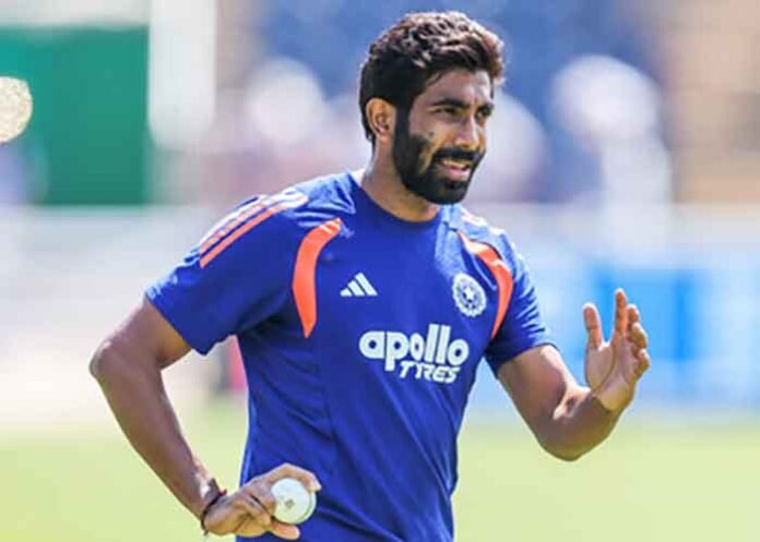 Jasprit Bumrah with the ball