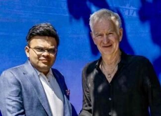 ‘A privilege to meet tennis legend’: Jay Shah meets John McEnroe at Wimbledon final