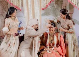 Khushi Kapoor fulfils bridesmaid duties, helps sister Anshula Kapoor during her ‘sindoor’ moment at wedding