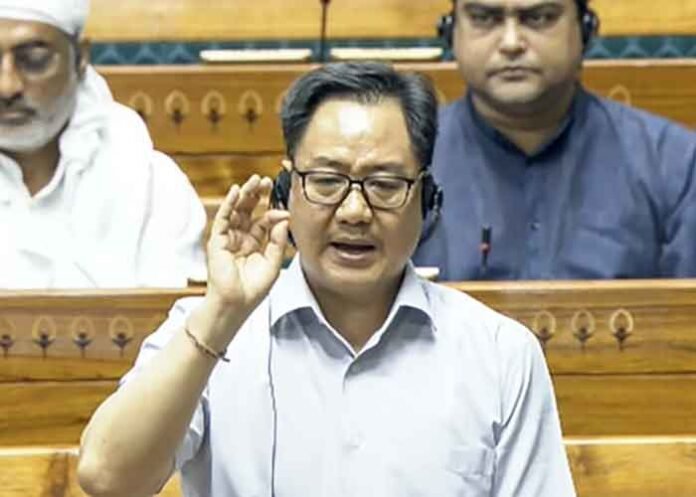 Kiren Rijiju in Parliament