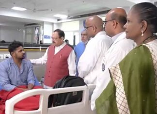 Delhi clashes: Nadda visits RML, Lady Hardinge hospitals, meets injured protestors Nadda visits RML Lady Hardinge hospitals meets injured protestors