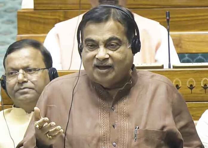 Nitin Gadkari in Parliament