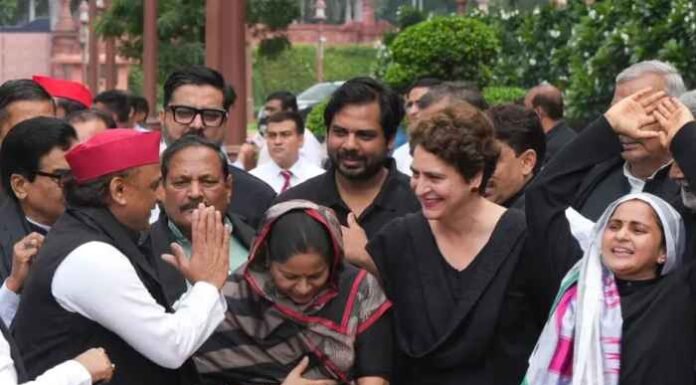 Oppn MPs in black protest outside Parliament House over NEET paper leak, police cruelty