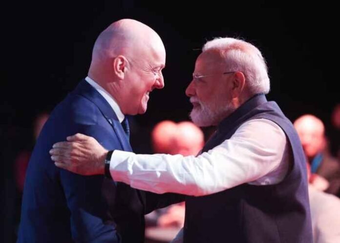 PM Modi, Christopher Luxon in Auckland