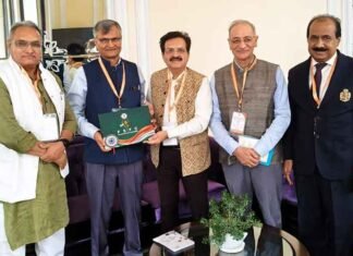 PSFC Chairman BM Sharma Highlights Nutrition Gardens and Poshan Vatikas at National Conference in Bhopal Punjab State Food Commission highlights nutrition security initiatives