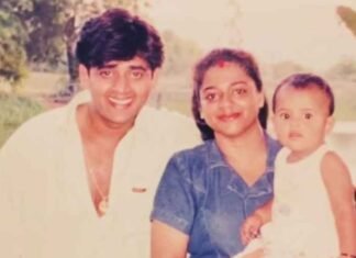 Ravi Kishan shares rare throwback pic from his younger days as a father with little Rivva