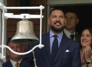Yuvraj Singh rings iconic five-minute bell