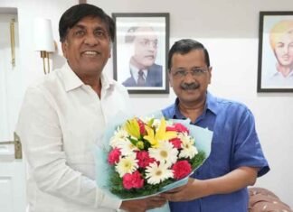 AAP MLA Bram Shanker Jimpa Meets Arvind Kejriwal, Thanks Him for Hoshiarpur Events on Aug 12 AAP MLA Bram Shanker Jimpa meets Arvind Kejriwal