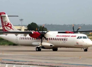 Alliance Air Flight Suffers Tyre Burst During Landing at Bilaspur Airport, All 41 on Board Safe Alliance Air Flight