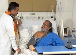 Bengal CM Adhikari visits Mithun Chakraborty