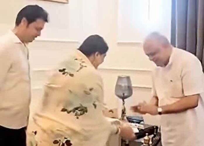 Biplab Deb meets BJP leader BL Santhosh in Delhi