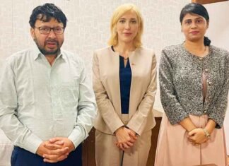 British Deputy High Commissioner Alba Smeriglio meets Punjab NRI Affairs Minister Ravjot Singh British Deputy High Commissioner Alba Smeriglio Meets Ravjot Singh