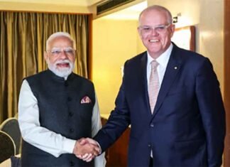 PM Modi has brought strong national-interest focus to India’s foreign policy: Scott Morrison Ex Australian PM Scott Morrison with Modi