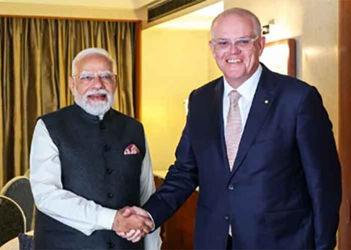 Ex Australian PM Scott Morrison with Modi