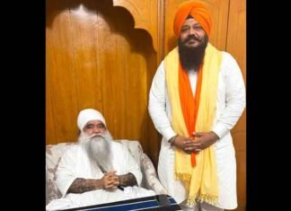 Gurjit Singh Talwandi Meets Damdami Taksal Chief, Seeks Blessings for Service to Panth and Punjab Gurjit Singh Talwandi meets Damdami Taksal chief Sant Baba Harnam Singh
